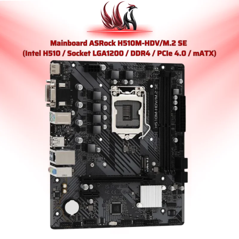 Mainboard ASRock H510M-HDV/M.2 SE Intel H510 LGA 1200 DDR4 Micro-ATX – Bo Mạch Chủ Giá Tốt Cho Intel Gen 10/11 | HOCO STORE PC