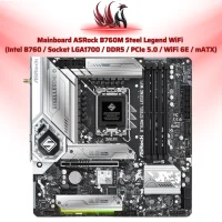 Mainboard ASRock B760M Steel Legend WiFi Intel B760 LGA 1700 DDR5/DDR4 Micro-ATX – Bo Mạch Chủ Gaming Cao Cấp RGB | HOCO STORE PC
