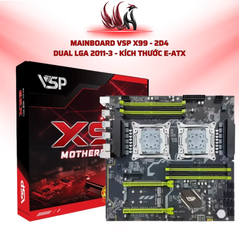 Main VSP X99-2D4 Dual CPU, DDR4 256GB, 2x M.2, E-ATX | HOCO STORE PC