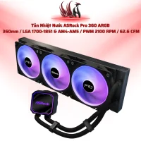 Tản Nhiệt Nước ASRock Pro 360 ARGB – AIO 360mm Hiệu Năng Cao Cho Gaming PC | HOCO STORE PC