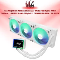Tản Nhiệt Nước ASRock Challenger 360 Digital ARGB – AIO 360mm Màn Hình Digital Cao Cấp | HOCO STORE PC