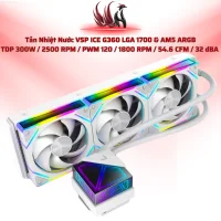 Tản Nhiệt Nước VSP ICE G360 LGA 1700 & AM5 ARGB TDP 300W / 2500 RPM / PWM 120 / 1800 RPM / 54.6 CFM / 32 dBA  | HOCO STORE PC