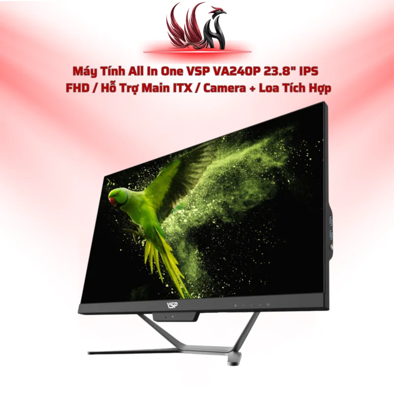 Máy Tính All In One VSP VA240P 23.8" IPS   FHD / Hỗ Trợ Main ITX / Camera + Loa Tích Hợp | HOCO STORE PC
