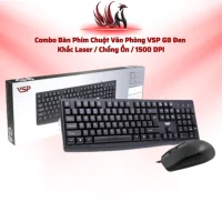 Combo Bàn Phím Chuột Văn Phòng VSP G8 Đen  Khắc Laser / Chống Ồn / 1500 DPI | HOCO STORE PC