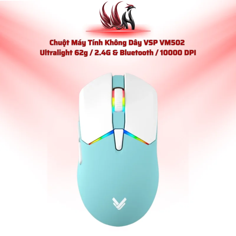 Chuột Máy Tính Không Dây VSP VM502  Ultralight 62g / 2.4G & Bluetooth / 10000 DPI | HOCO STORE PC