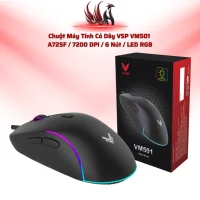Chuột Máy Tính Có Dây VSP VM501  A725F / 7200 DPI / 6 Nút / LED RGB | HOCO STORE PC
