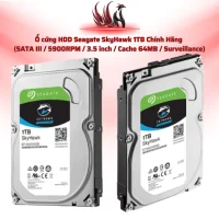 Ổ Cứng HDD Seagate SkyHawk 1TB Chính Hãng – SATA III 3.5 inch Chuyên Camera Giám Sát | HOCO STORE PC