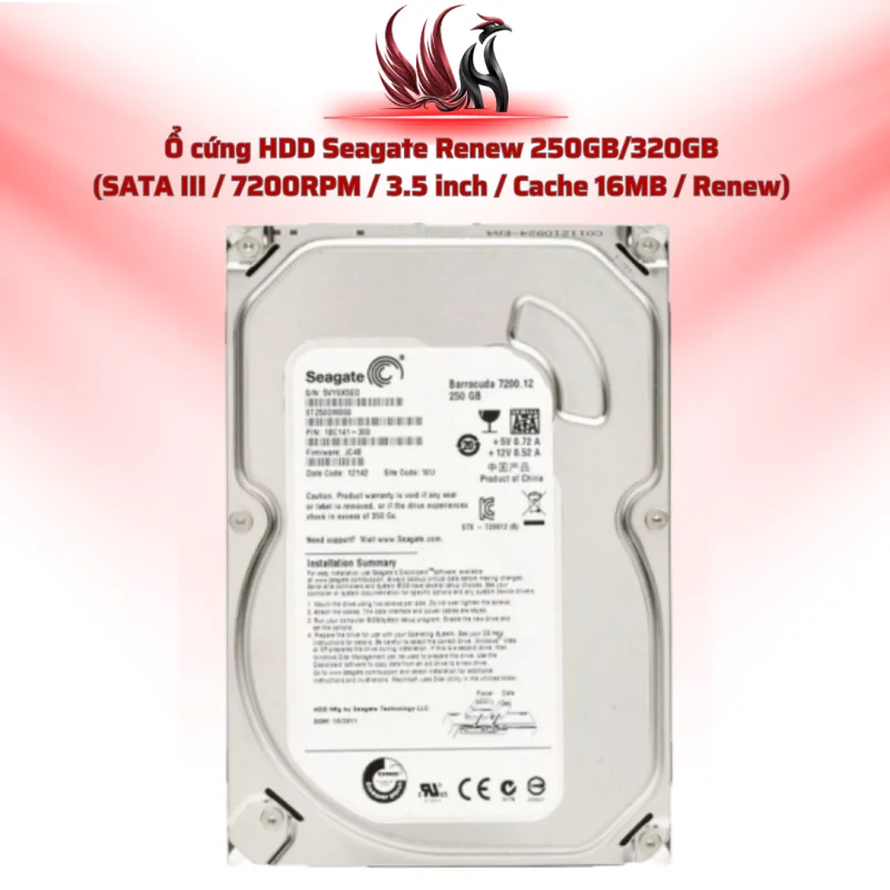 Ổ Cứng HDD Seagate 250GB/320GB Renew – SATA III 3.5 inch Giá Rẻ Cho PC Văn Phòng | HOCO STORE PC