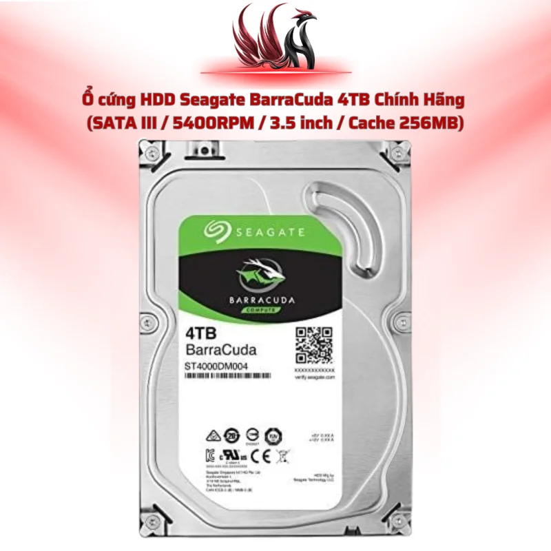 Ổ Cứng HDD Seagate Barracuda 4TB Chính Hãng – SATA III 5400RPM 3.5 inch Dung Lượng Lớn | HOCO STORE PC