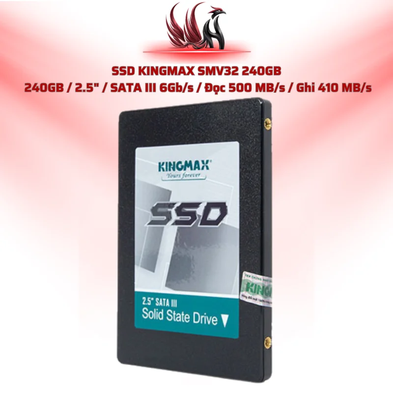 SSD KINGMAX SMV32 240GB  240GB / 2.5" / SATA III 6Gb/s / Đọc 500 MB/s / Ghi 410 MB/s | HOCO STORE PC