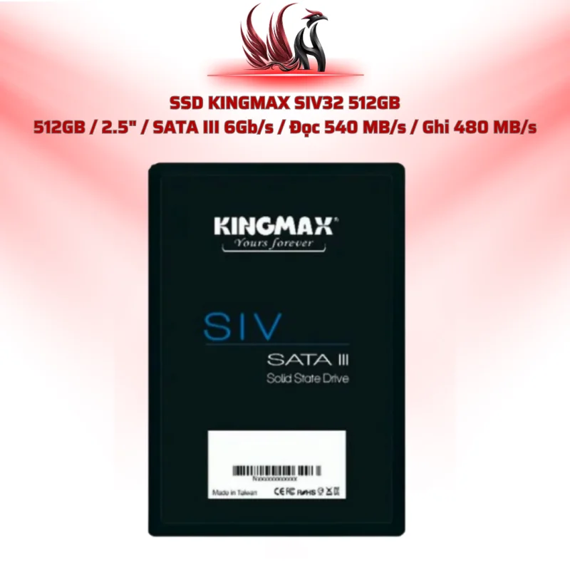 SSD KINGMAX SIV32 512GB  512GB / 2.5" / SATA III 6Gb/s / Đọc 540 MB/s / Ghi 480 MB/s  | HOCO STORE PC