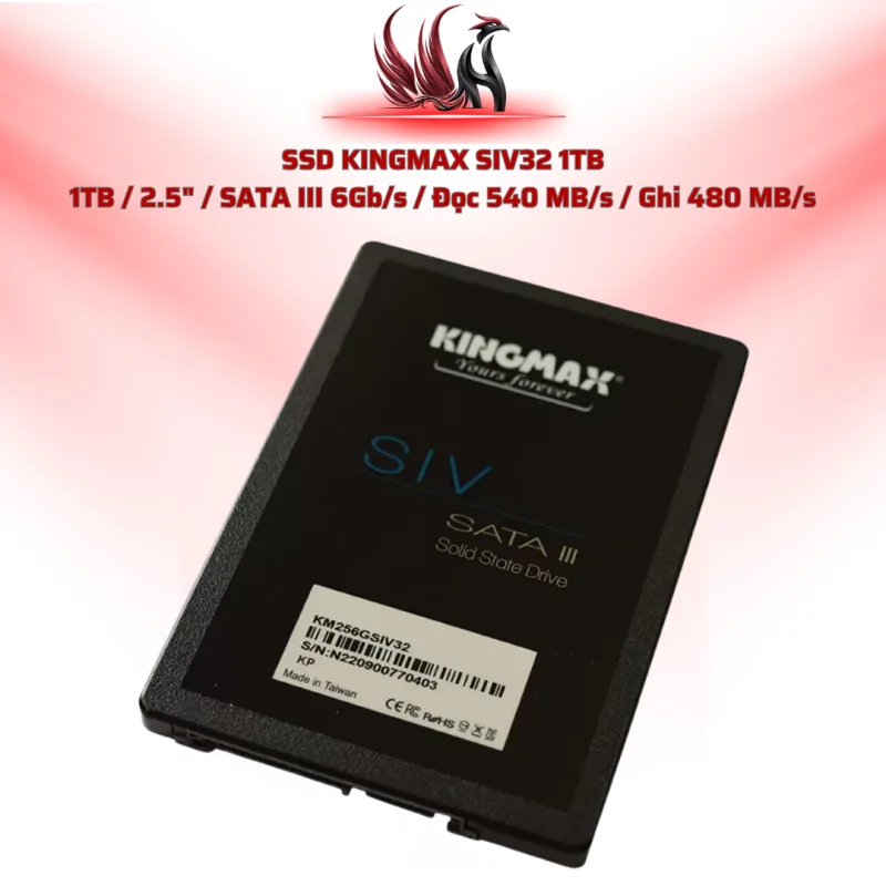 SSSD KINGMAX SIV32 1TB  1TB / 2.5" / SATA III 6Gb/s / Đọc 540 MB/s / Ghi 480 MB/s  | HOCO STORE PC