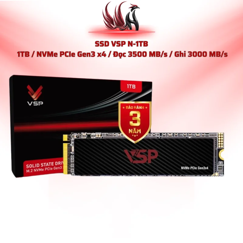 SSD VSP N-1TB (NVMe PCIe Gen3 x4) 1TB / NVMe PCIe Gen3 x4 / Đọc 3500 MB/s / Ghi 3000 MB/s | HOCO STORE PC