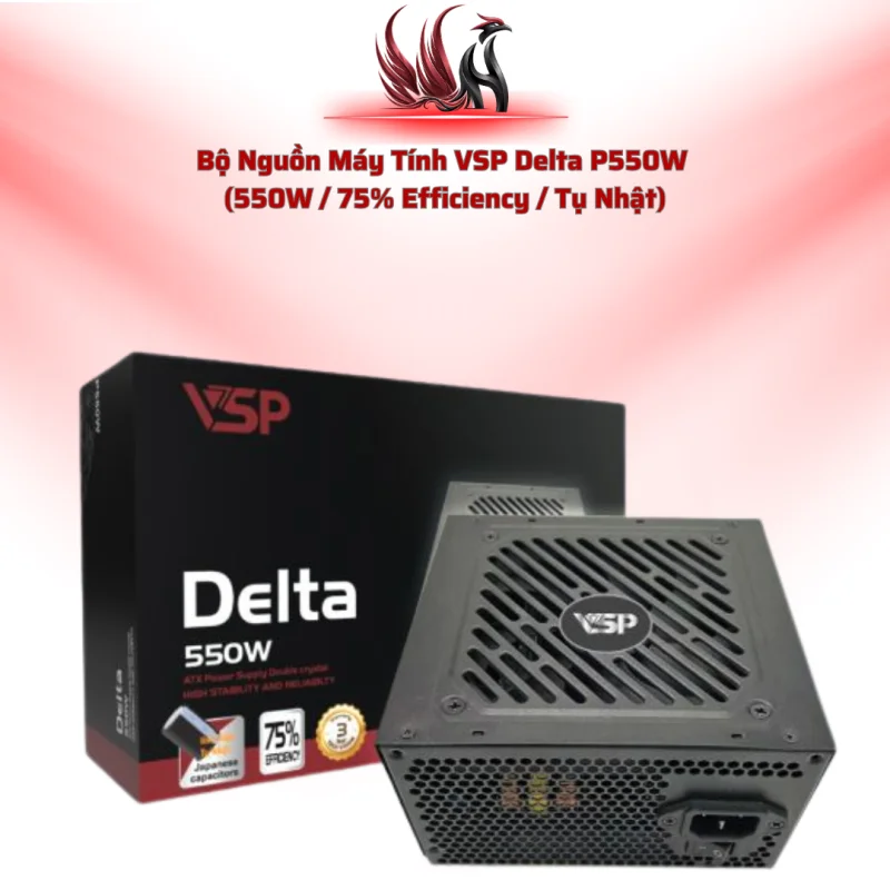 Nguồn VSP Delta P550W – 550W, 2 PCIe, Tụ Nhật, ATX | HOCO STORE PC