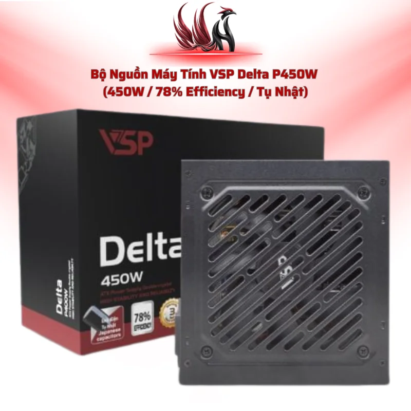 Nguồn VSP Delta P450W – 450W, 78% Efficiency, Có PCIe VGA | HOCO STORE PC