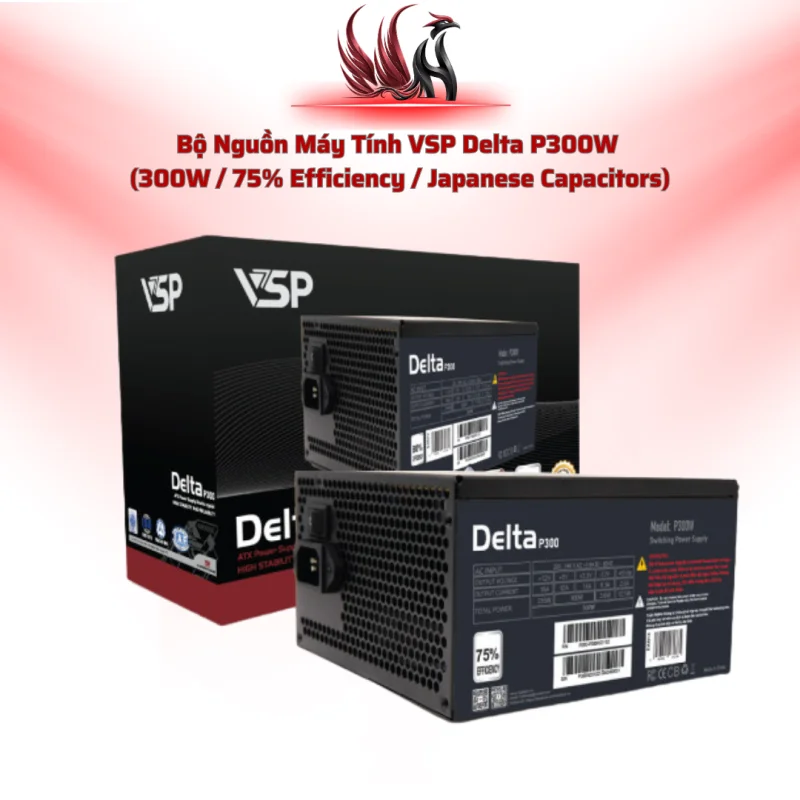 Nguồn VSP Delta P300 300W – Tụ Nhật, 75% Efficiency, ATX | HOCO STORE PC