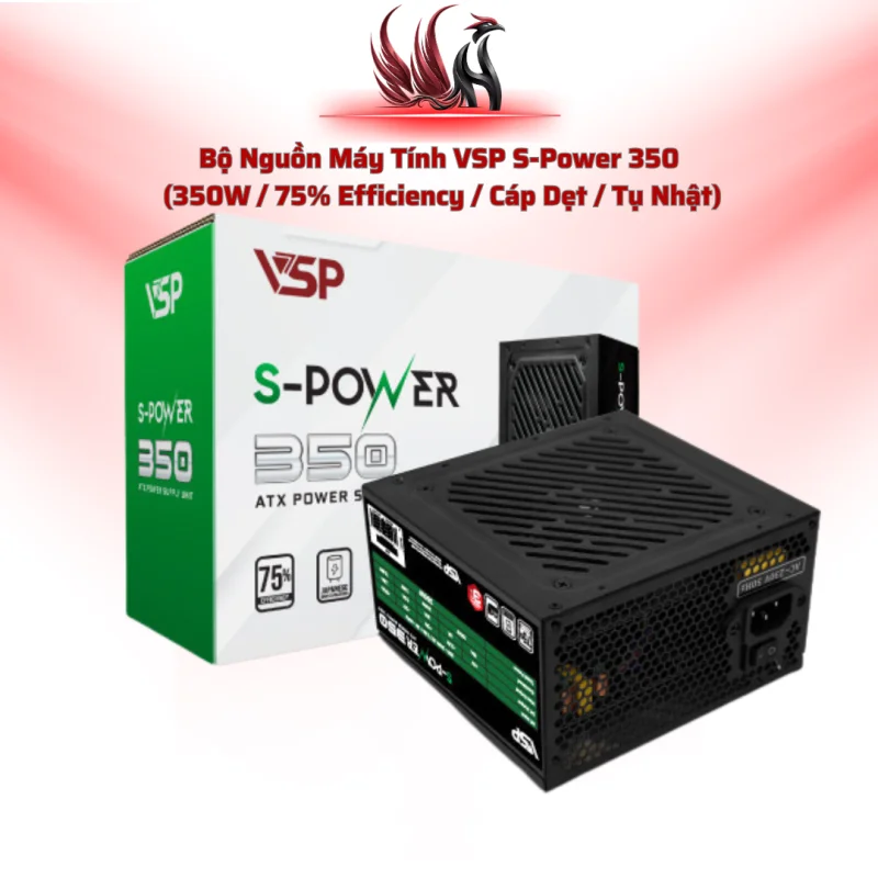 Nguồn VSP S-Power 350W – 75% Efficiency, Tụ Nhật, Cáp Dẹt | HOCO STORE PC