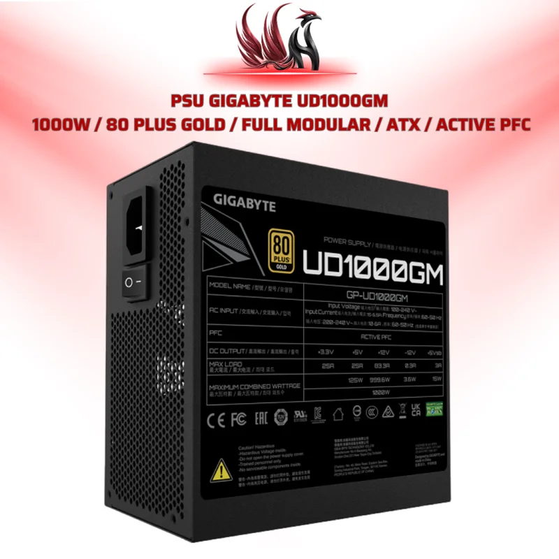 Nguồn GIGABYTE UD1000GM PG5 1000W 80 Plus Gold Full Modular | HOCO STORE PC