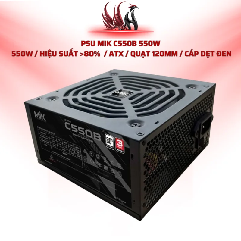 Nguồn MIK C550B 550W ATX 80% Efficiency | HOCO STORE PC
