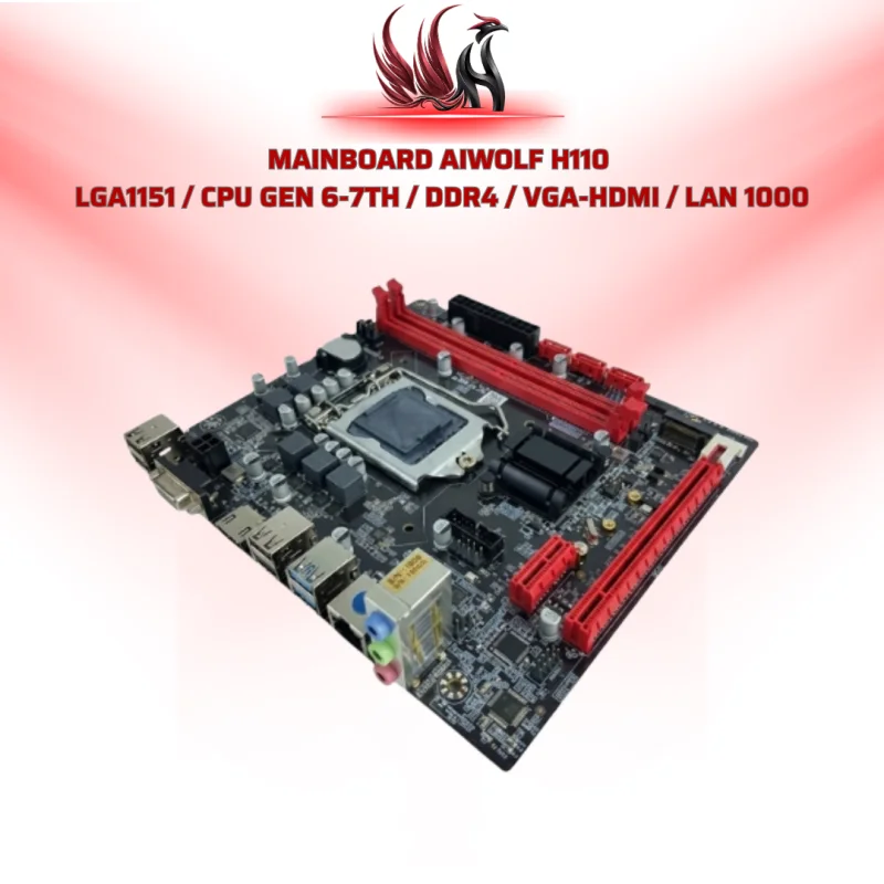 Mainboard AIWOLF H110 DDR4 LGA1151 Hỗ Trợ Intel Gen 6 Gen 7 M.2 NVMe | HOCO STORE PC