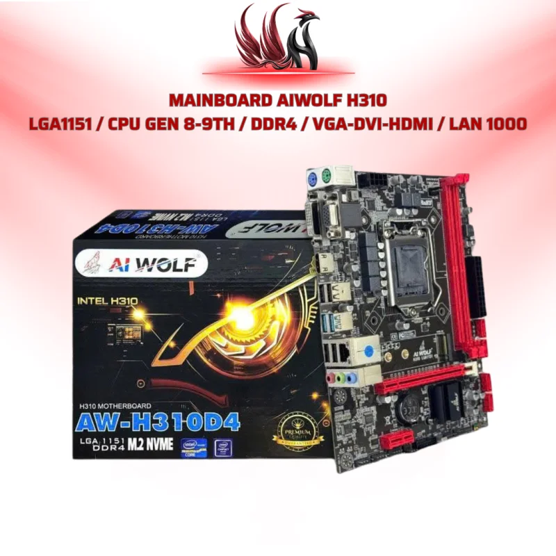 Mainboard AIWOLF H310 DDR4 LGA1151 Hỗ Trợ Intel Gen 8 Gen 9 M.2 NVMe | HOCO STORE PC