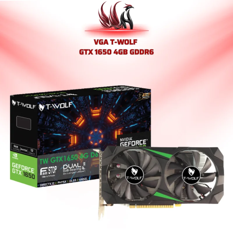 Card Màn Hình T-WOLF GTX 1650 4GB GDDR6 | HOCO STORE PC