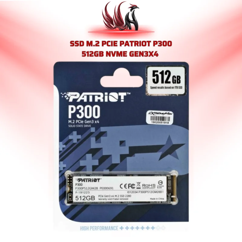 SSD Patriot P300 512GB M.2 NVMe Gen3x4 | HOCO STORE PC