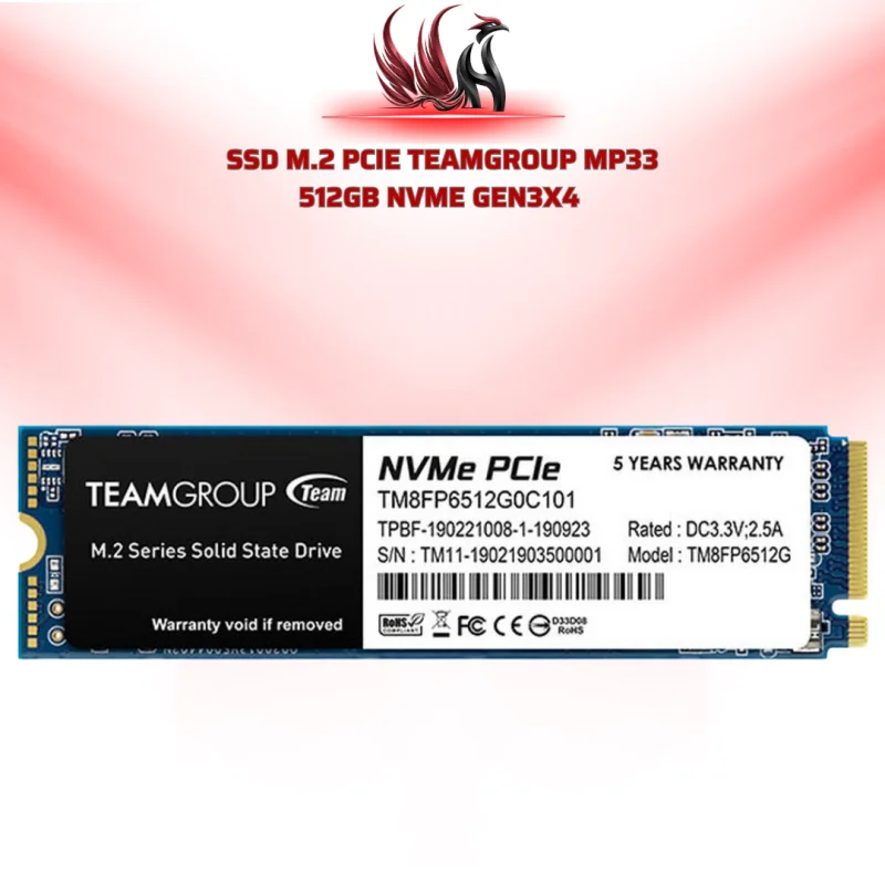 SSD TeamGroup MP33 512GB M.2 NVMe Gen3x4 | HOCO STORE PC