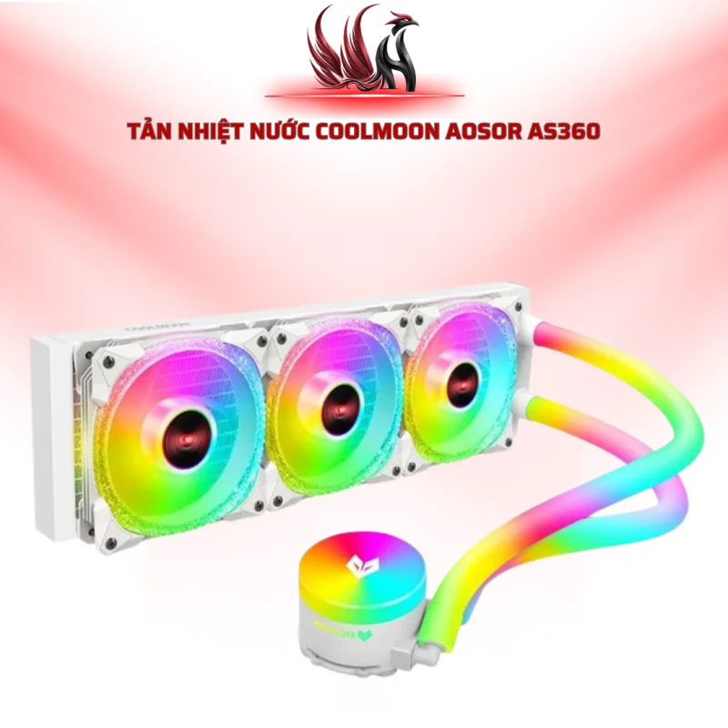 Tản Nhiệt Nước Coolmoon AOSOR AS-360 White ARGB | HOCO STORE PC
