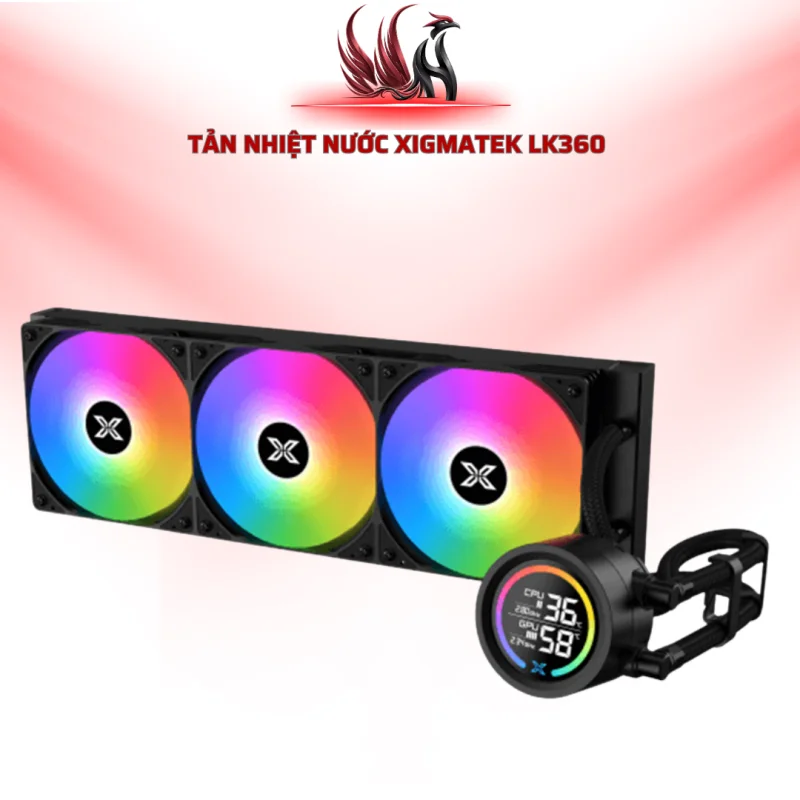 Tản Nhiệt Nước Xigmatek LK 360 Digital ARGB Màn Hình LCD | HOCO STORE PC