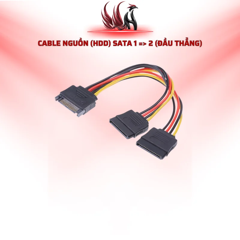 Cáp Nguồn SATA 1 Ra 2 Đầu Thẳng Chia Nguồn HDD SSD | HOCO STORE PC