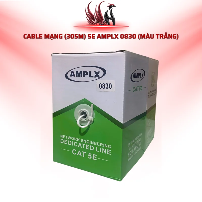 Cáp Mạng AMPLX 0830 CAT5E 305M Màu Trắng | HOCO STORE PC 