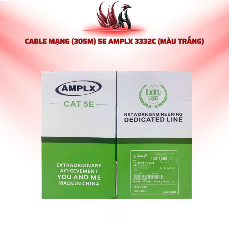Cáp Mạng AMPLX 3332C CAT5E 305M Màu Trắng | HOCO STORE PC