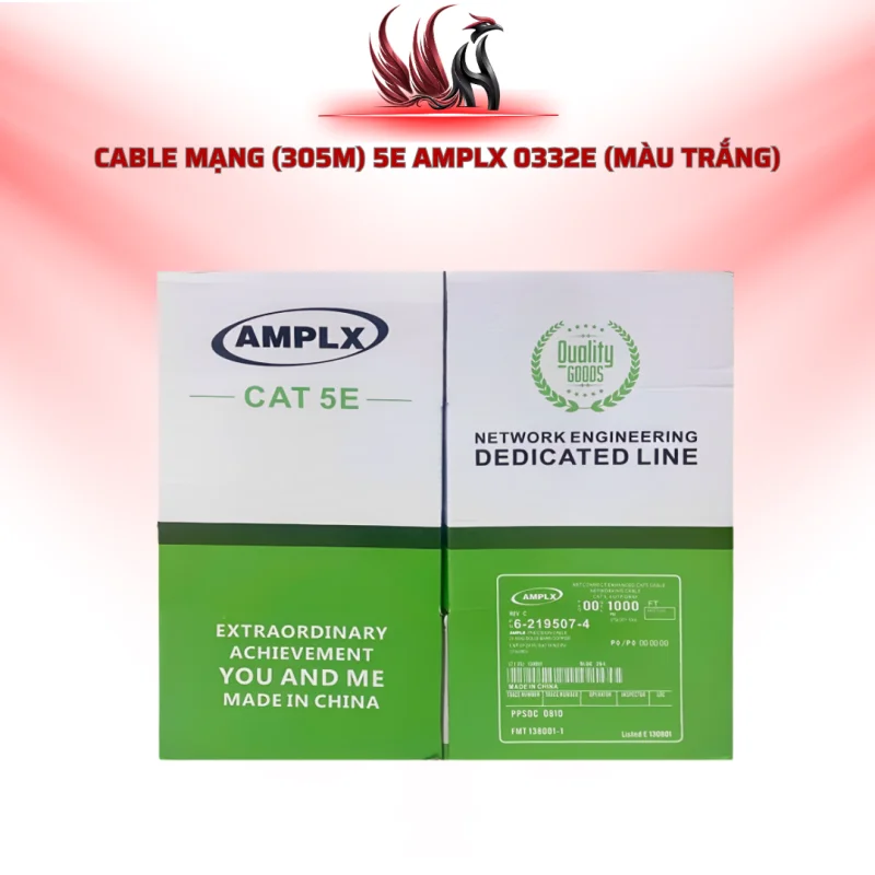 Cáp Mạng AMPLX 0332E CAT5E 305M Màu Trắng | HOCO STORE PC