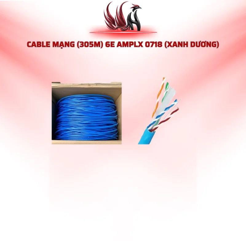 Cáp Mạng AMPLX 0718 CAT6E 305M Xanh Dương | HOCO STORE PC