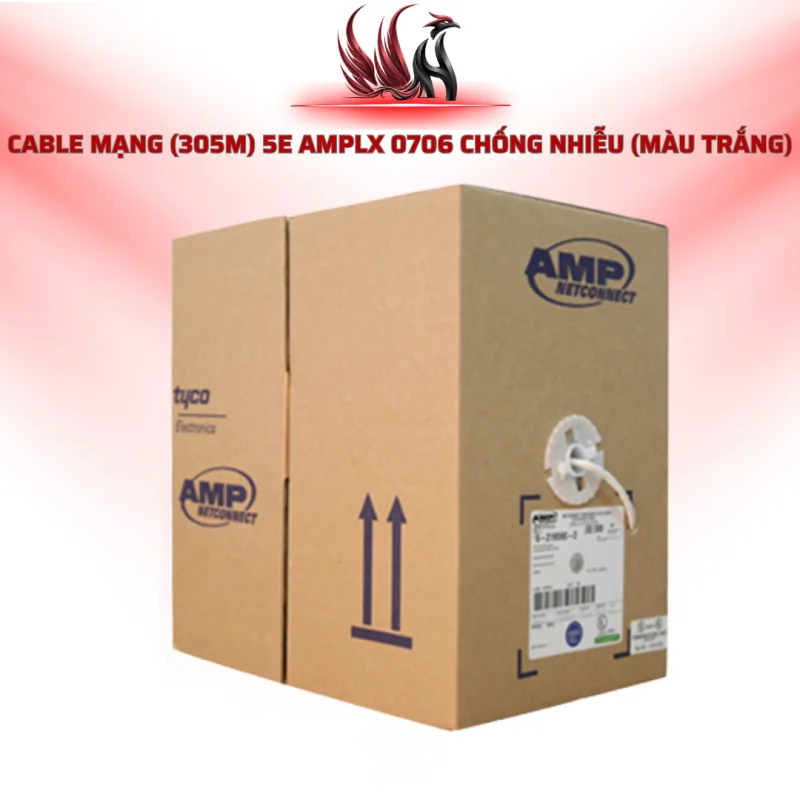 Cáp Mạng AMPLX 0706 CAT5E Chống Nhiễu 305M Màu Trắng | HOCO STORE PC