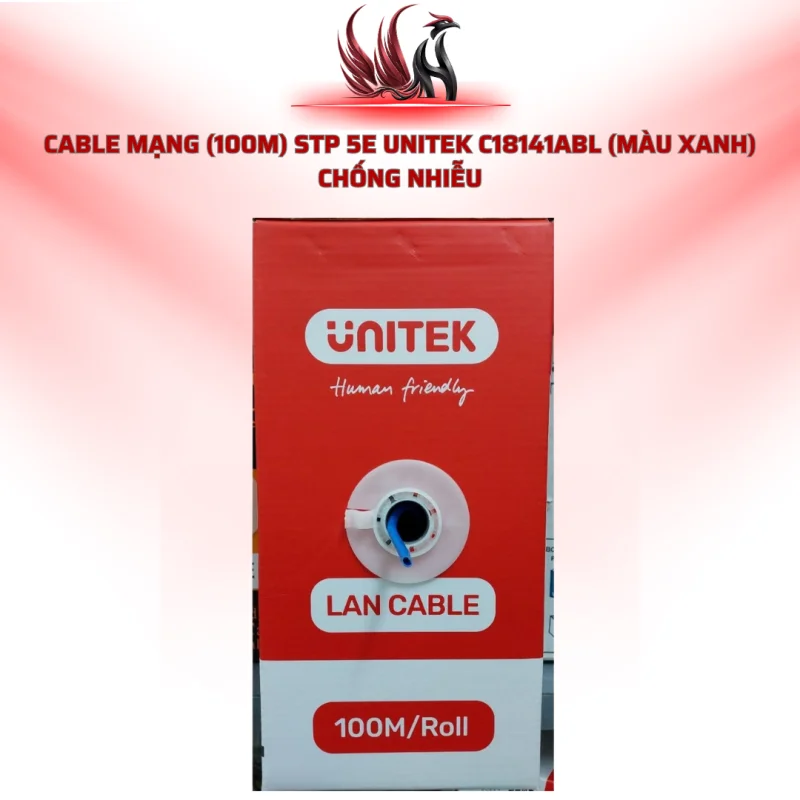 Cáp Mạng UNITEK C18141ABL CAT5E STP Chống Nhiễu 100M | HOCO STORE PC