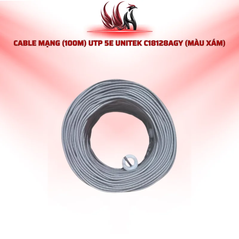 Cáp Mạng UNITEK C18128AGY CAT5E UTP 100M Màu Xám | HOCO STORE PC
