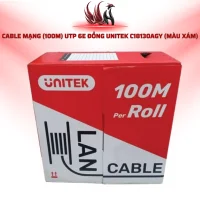 Cáp Mạng UNITEK C18130AGY CAT6 UTP Lõi Đồng 100M Màu Xám | HOCO STORE PC