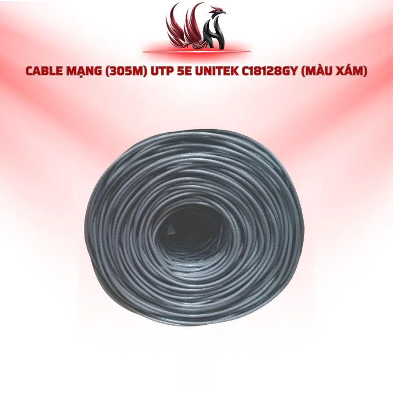 Cáp Mạng UNITEK C18128GY CAT5E UTP 305M Màu Xám | HOCO STORE PC