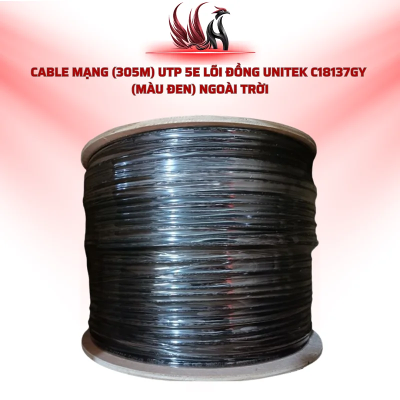 Cáp Mạng UNITEK C18137GY CAT5E UTP Lõi Đồng 305M Ngoài Trời | HOCO STORE PC