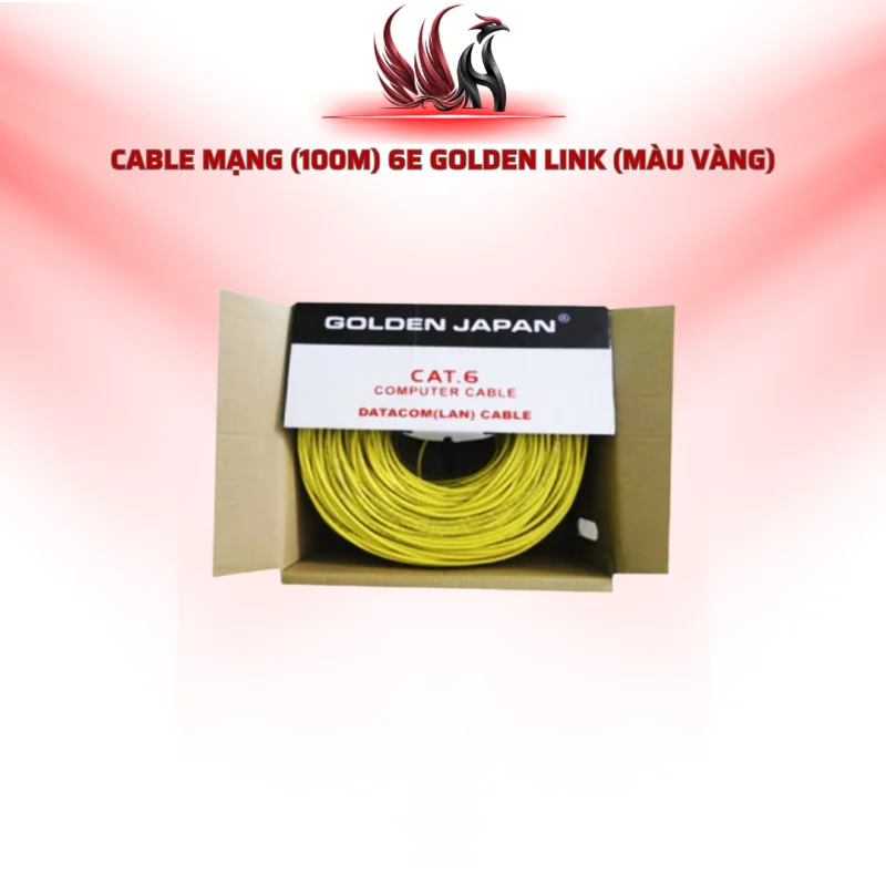 Cáp Mạng GOLDEN LINK CAT6 100M Màu Vàng Chính Hãng Cho LAN Và Camera IP | HOCO STORE PC
