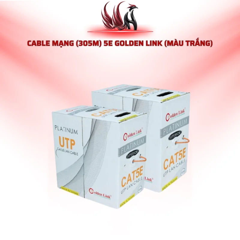 Cáp Mạng GOLDEN LINK CAT5E UTP 305M Màu Trắng Chính Hãng Cho LAN Và Camera IP | HOCO STORE PC