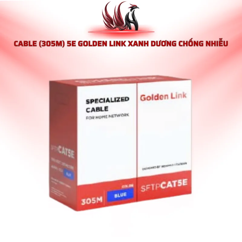Cáp Mạng GOLDEN LINK CAT5E FTP 305M Xanh Dương Chống Nhiễu Chính Hãng Cho Camera IP Và LAN | HOCO STORE PC