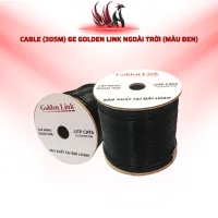 Cáp Mạng GOLDEN LINK CAT6 UTP 305M Ngoài Trời Màu Đen Chính Hãng Cho LAN Và Camera IP | HOCO STORE PC