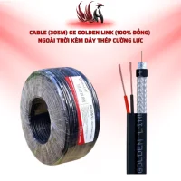 Cáp Mạng GOLDEN LINK CAT6 UTP 305M 100% Đồng Ngoài Trời Kèm Dây Thép Cường Lực Chính Hãng | HOCO STORE PC
