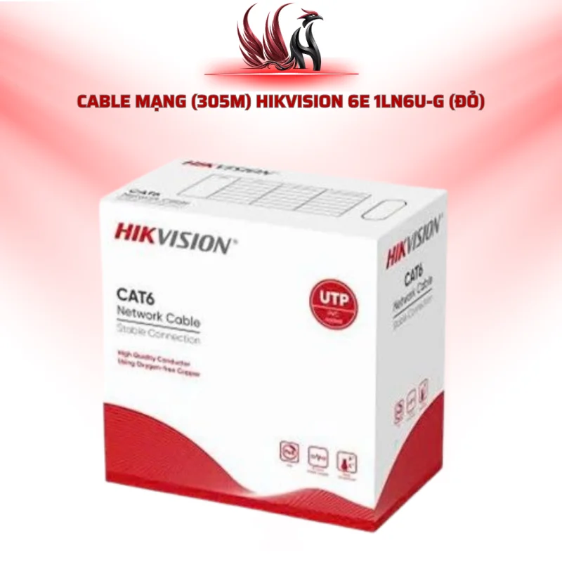 Cáp Mạng HIKVISION CAT6 UTP 305M DS-1LN6U-G Màu Đỏ | HOCO STORE PC