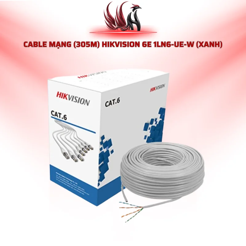Cáp Mạng HIKVISION CAT6 UTP 305M DS-1LN6-UE-W Màu Xanh | HOCO STORE PC
