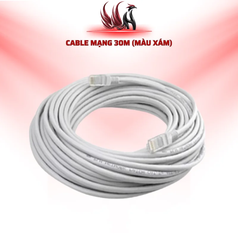 Cáp Mạng RJ45 30M Màu Xám Chính Hãng Cho Máy Tính, Router, Camera IP | HOCO STORE PC