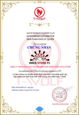 Chứng Nhận Đại Lý Chính Thức T-WOLF tại Việt Nam: HOCO STORE